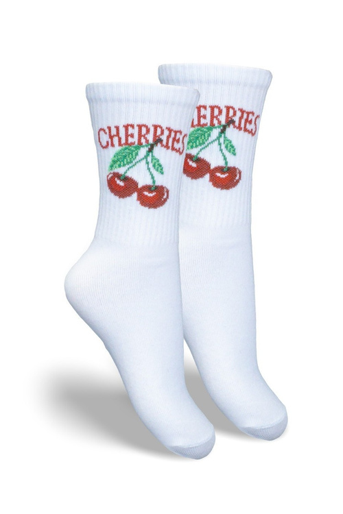 Дитячі Молодіжні Шкарпетки CHERRIES Білі