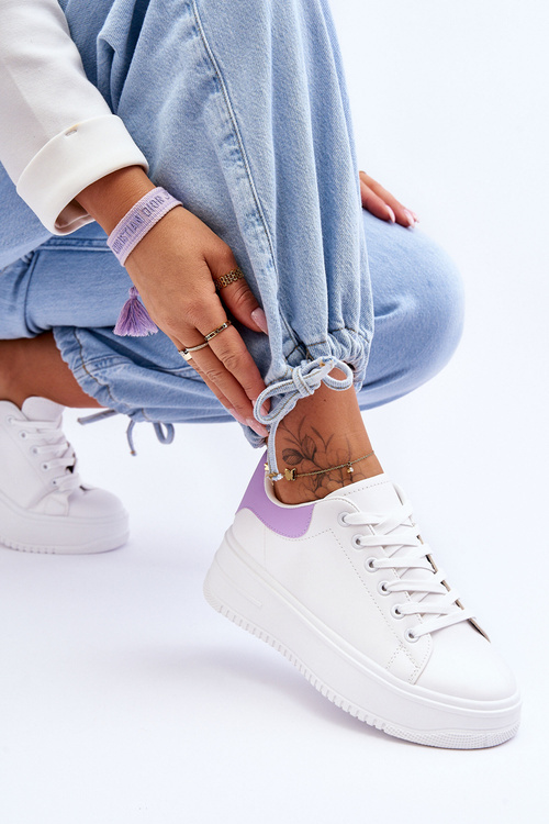 Жіноче класичне спортивне взуття біло-фіолетовий Night Trip