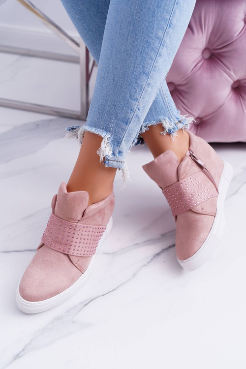 Жіночі кросівки рожеві Lu Boo з блискітками PinkSugar