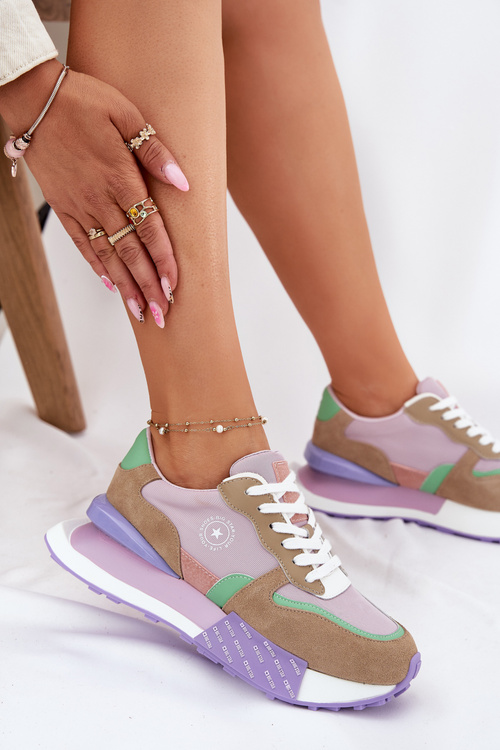 Замшеві Жіночі Кросівки На Платформі Big Star RR274815 HI-POLY SYSTEM Рожеві