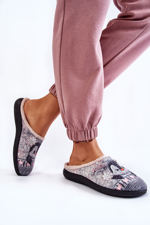 Жіночі домашні тапочки Penguins Inblu EC-81-025 Grey