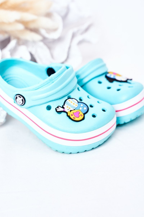 Дитячі поролонові тапочки Crocs Green-Pink Lazy Day