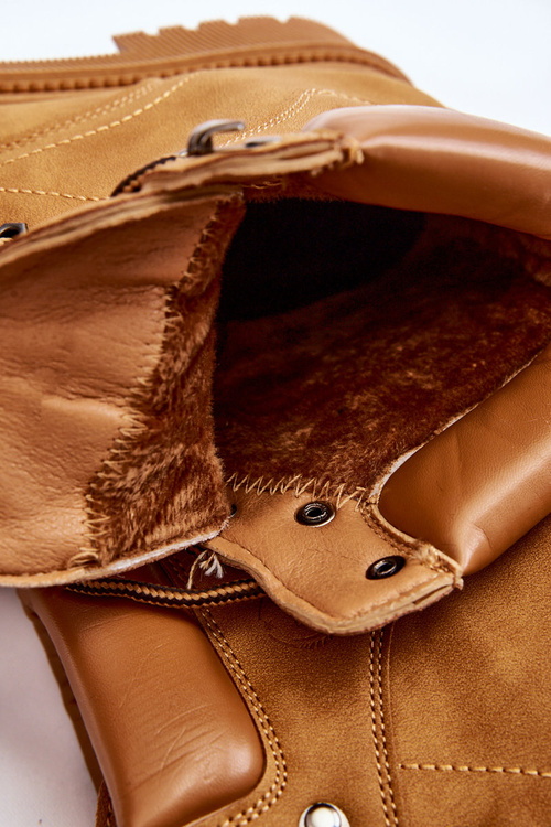 Жіночі утеплені черевики Trapper на шнурівці Camel Halfway