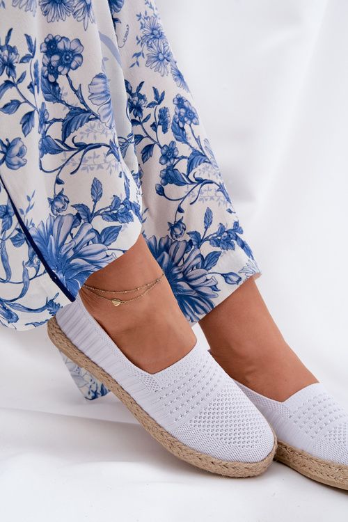 Жіночі Еспадрильї З Плетінням Vinceza 13624 Білі