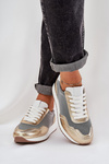 Шкіряне Спортивне Взуття Sneakers Жіноче D&A LR51-847 Золоті