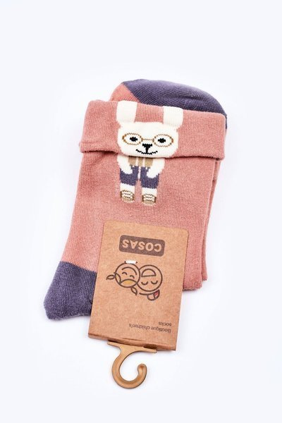 Дитячі бавовняні шкарпетки з кроликом COSAS помаранчеві