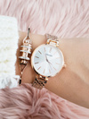 Жіночий золотий годинник Rentero з рожевим золотом і браслетом Ernest