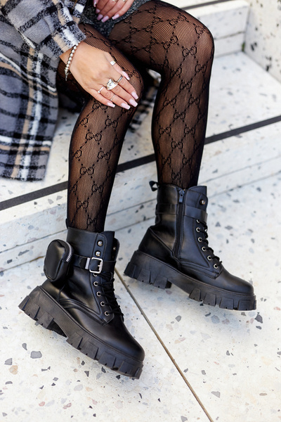Робочі черевики з сумкою Black Olenisse