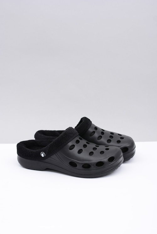 Жіночі шльопанці утеплені Black Kroks EVA