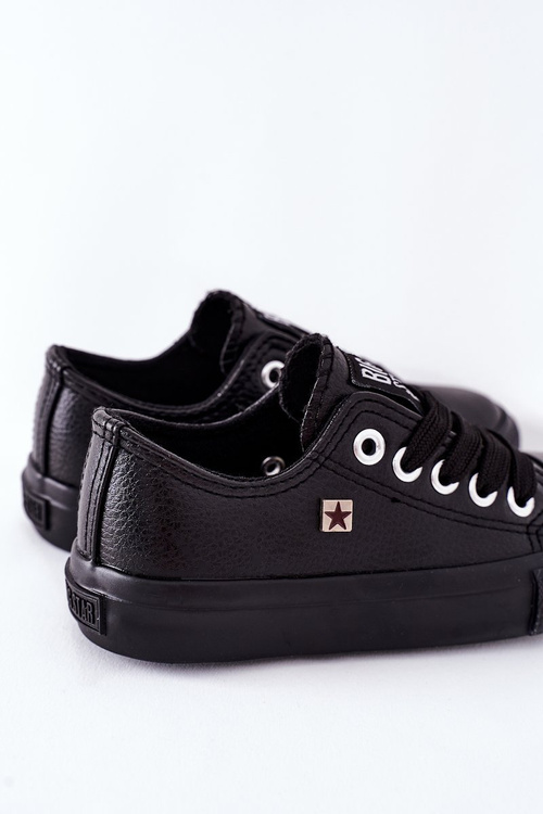 Дитячі шкіряні кросівки BIG STAR FF374304 Чорні