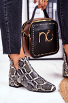 Жіночі черевики на плоскій підошві зі шкіри Snake Visconi 2625804