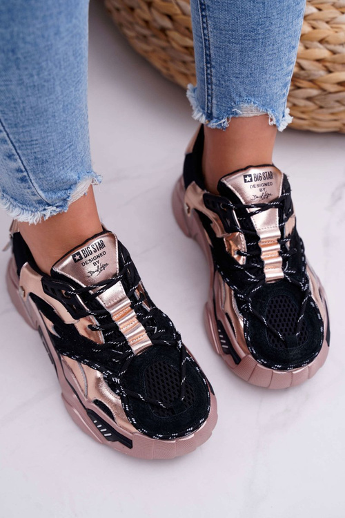 Жіноче спортивне взуття Big Star by Daniel Lopez Black Gold FF274A528