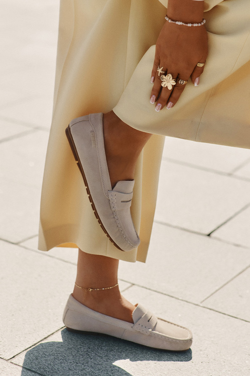 Замшеві Жіночі Мокасини Big Star RR274947 Бежеві