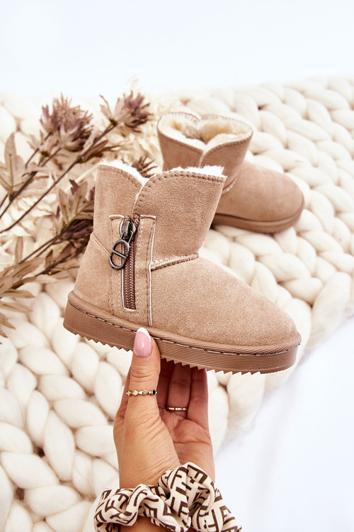 Дитячі утеплені зимові черевики Catellie бежеві