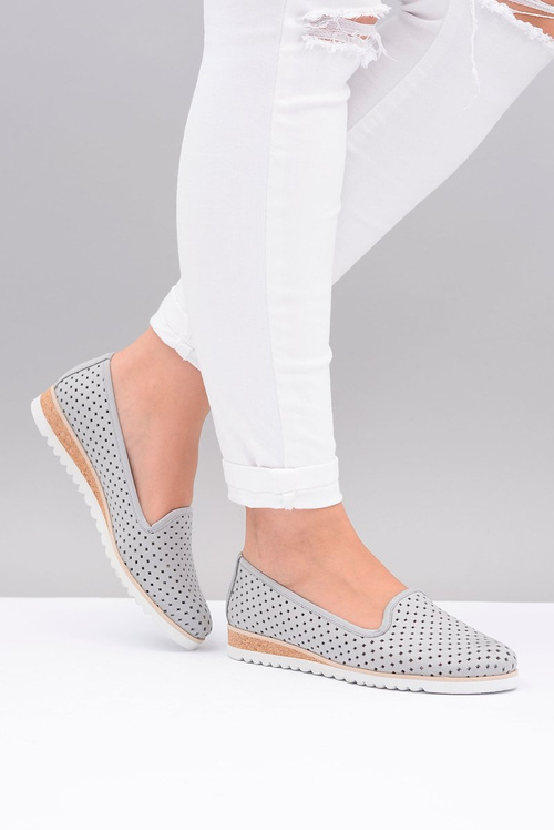 Шкіряна сіра польська балерина Lords Gabi