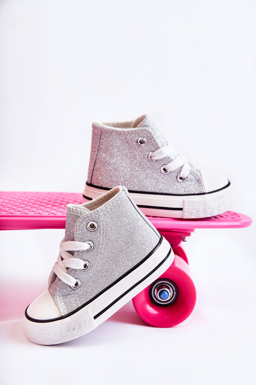 Дитячі високі кросівки Silver Catrina