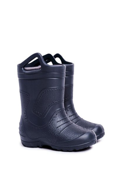 Дитячі гумові калоші Чоботи темно-сині зняті вставки стомілки