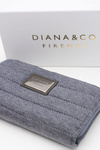Великий сірий жіночий джинсовий гаманець DIANA&CO