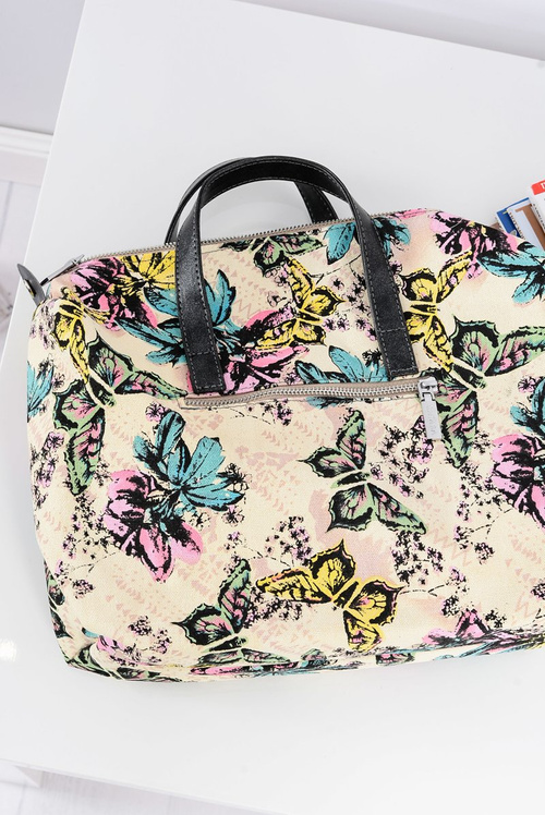 Велика срібляста жіноча сумочка Shopper + менший гаманець