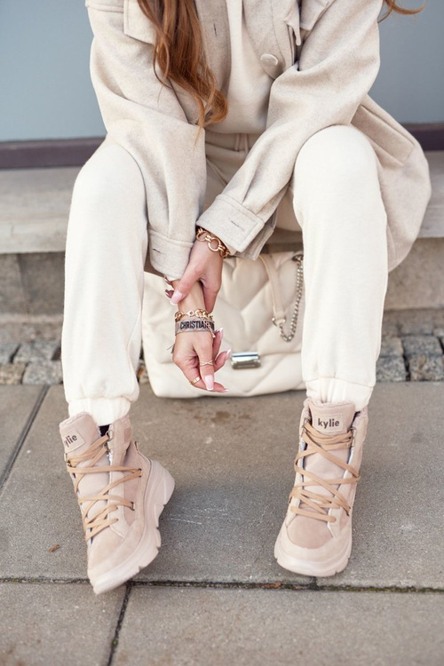 Жіночі зимові черевики Бежеві кросівки Missy