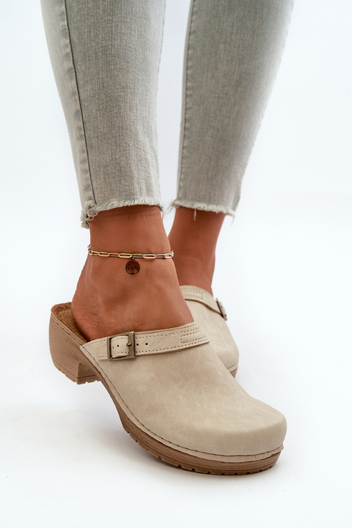 Жіночі туфлі на низькому каблуці Inblu BL000004 Бежеві