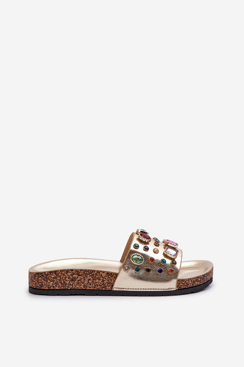 Жіночі босоніжки з декором S.Barski MY122 золото