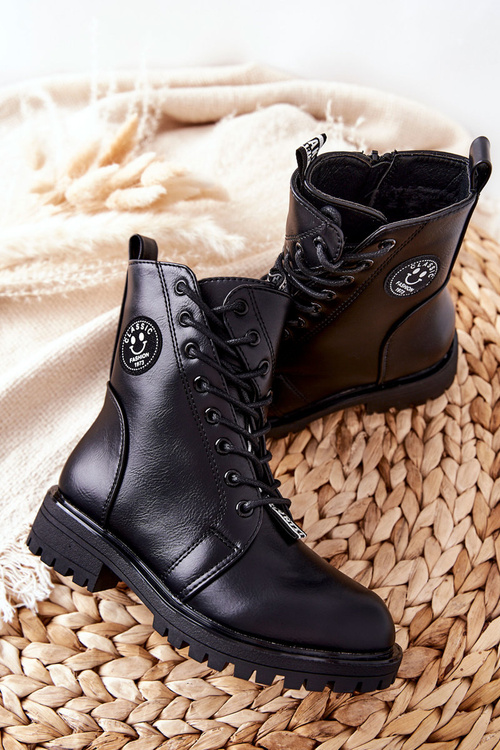 Дитячі розігріваючі пінетки Workers Black Rosalie