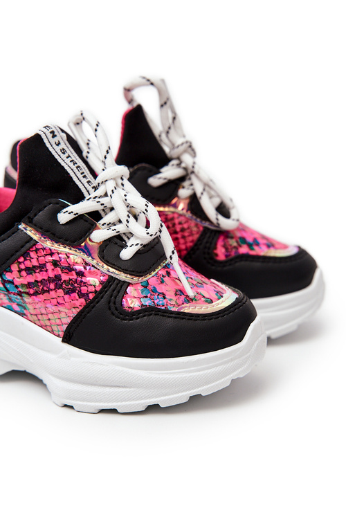 Шкіряне спортивне взуття Snakeskin Black Gabbie