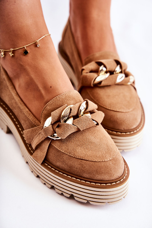 Жіночі замшеві туфлі Laura Messi 2523 Camel