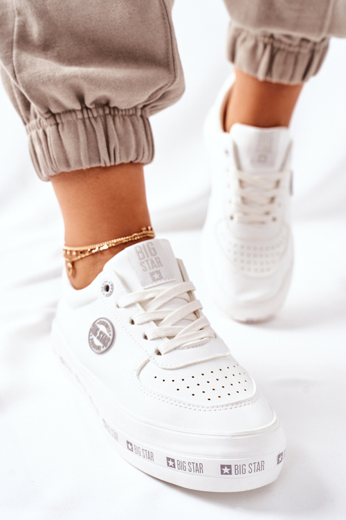Шкіряні кросівки на платформі BIG STAR II274075 Білі
