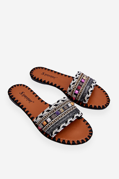 Жіночі тапочки з прикрасами Bellisa Black