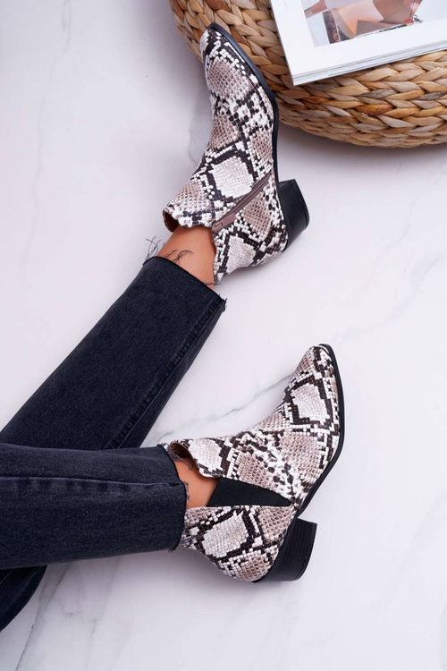 Жіночі ботфорти Муріно зі зміїної шкіри