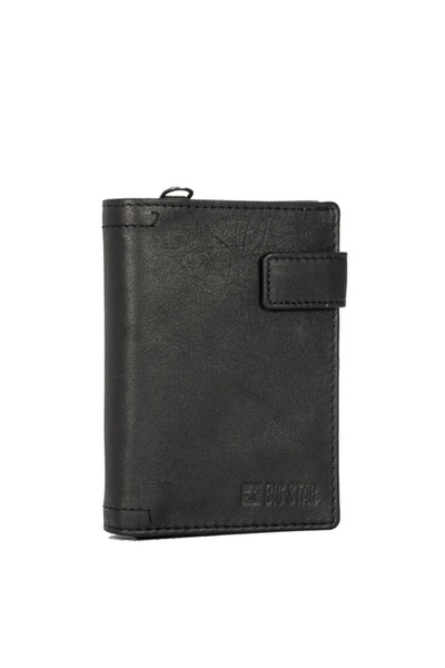 Чоловічий гаманець з натуральної шкіри Big Star KK675003 Чорний
