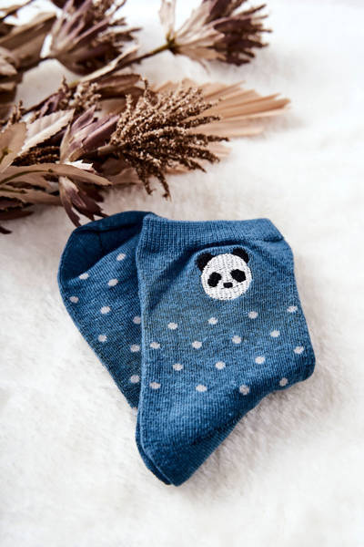 Дитячі шкарпетки в крапки Panda Blue