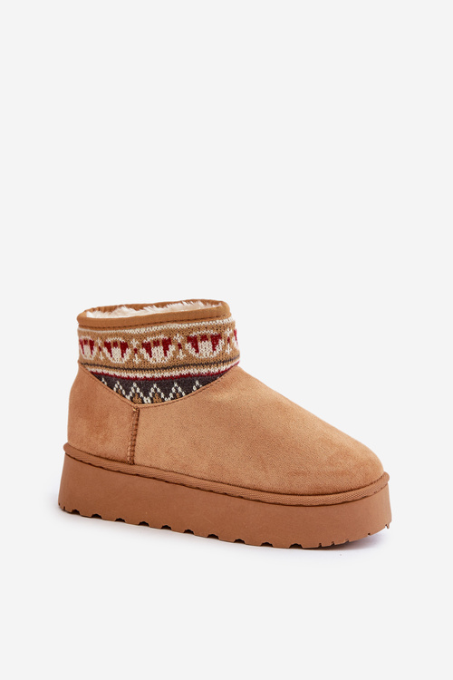 Жіночі зимові черевики з малюнком на платформі Camel Avatharia