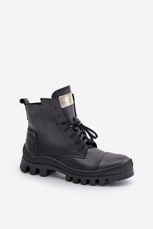 Жіночі черевики Zazoo 2831 з натуральної шкіри чорного кольору