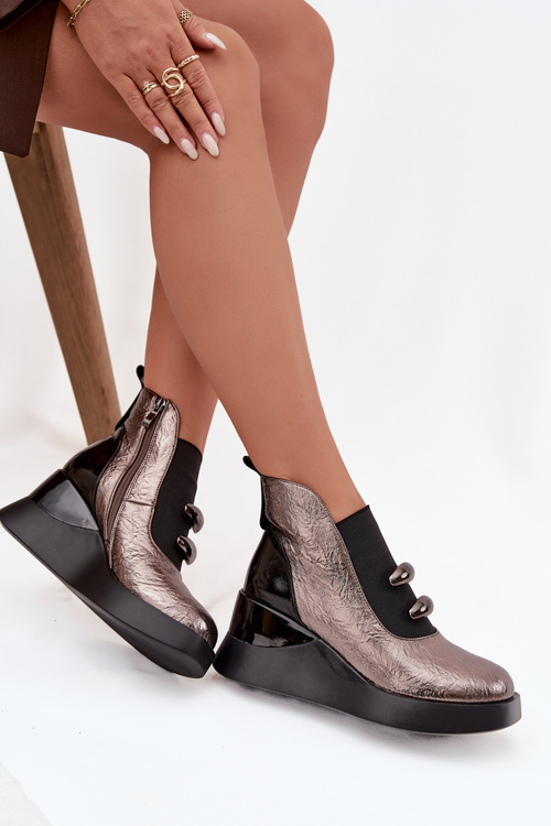 Жіночі чоботи на платформі D&A MR52-106 Металічні