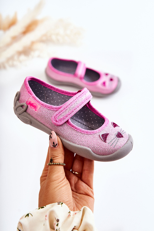 В'єтнамки Ballerinas Befado Cats 114X451 Pink-Grey