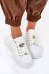 Кросівки Жіночі На Платформі З Прищіпками Білі Ilanina