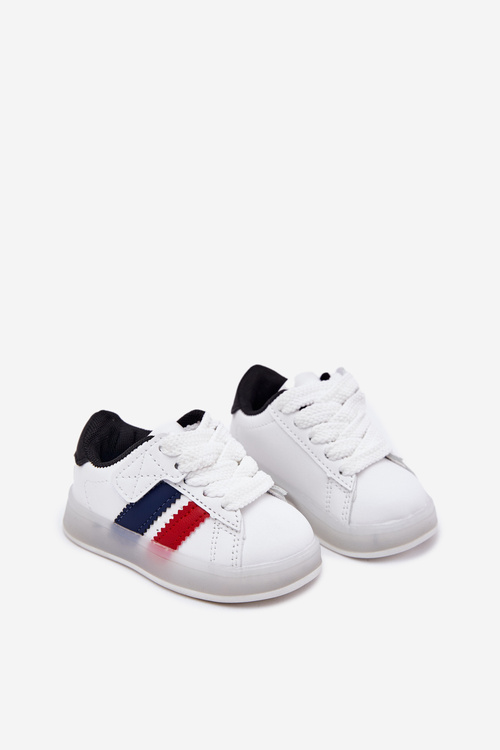 Спортивне Взуття Кросівки Для Дітей З Світячою Підошвою Біло-Чорні Arielle