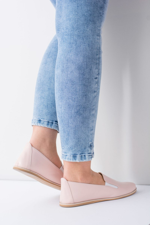 Рожеві пастельні жіночі балетки зі шкіри Fresca