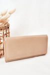 Великий жіночий гаманець з магнітом бежевий