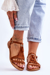 Жіночі босоніжки еко-замша Boho Brown Lucami