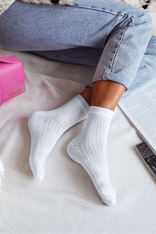 Жіночі ажурні шкарпетки CC Ecru