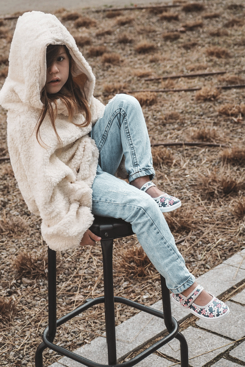 Дитячі балерини в квітах темно-синьо-сірий Ноа