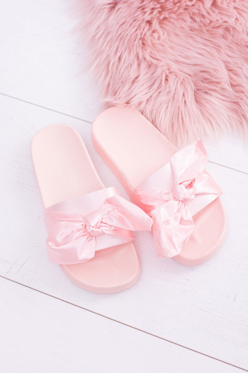 Жіночі рожеві шльопанці Hurrem з кокардою