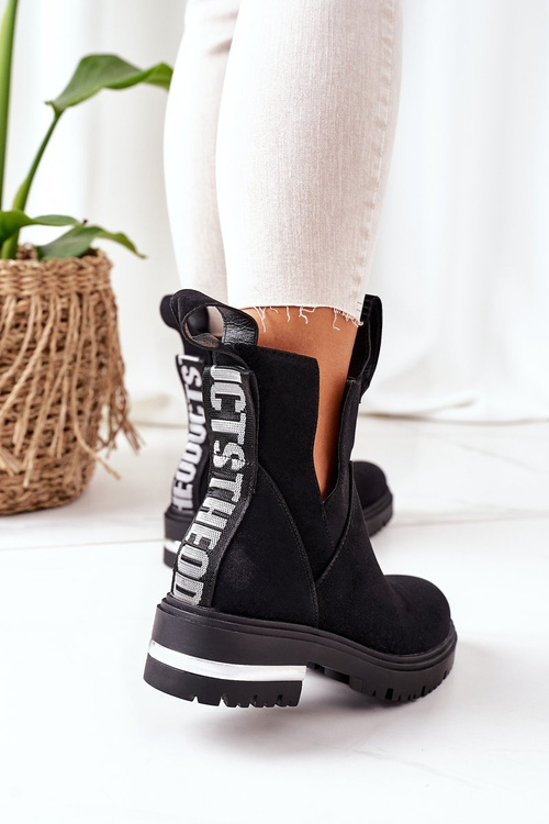 Утеплені черевики челсі на блискавці Black My Way