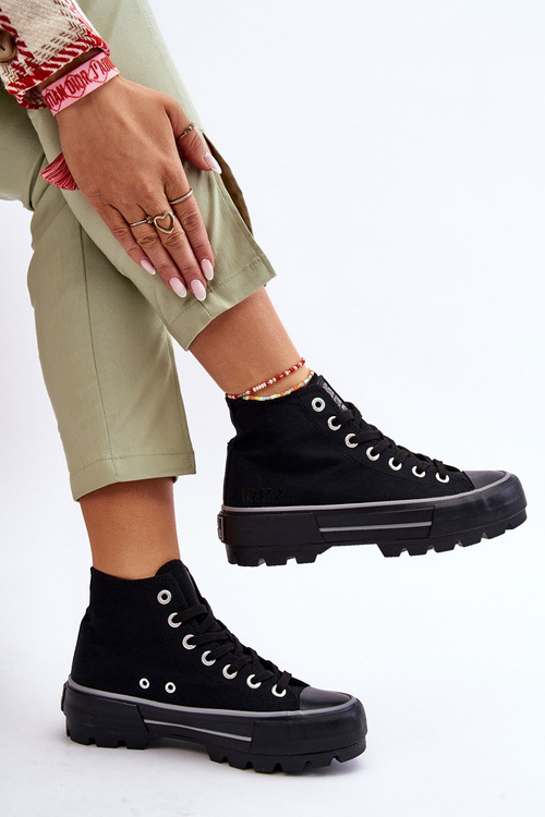 Високі кросівки на платформі Big Star LL274155 Чорні