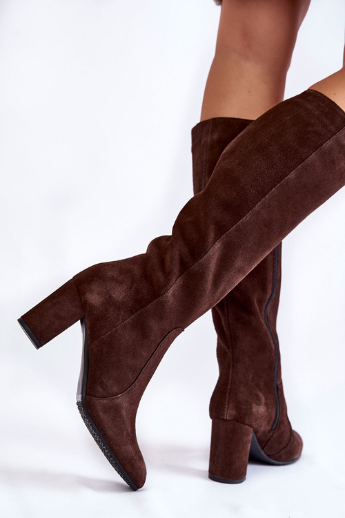 Жіночі ботфорти Laura Messi Leather 1415 Brown