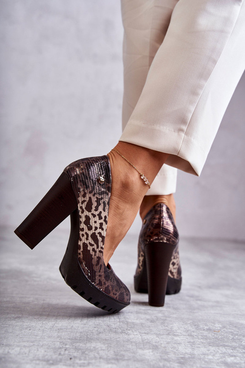 Шкіряні туфлі Maciejka 02629-02 Коричневий